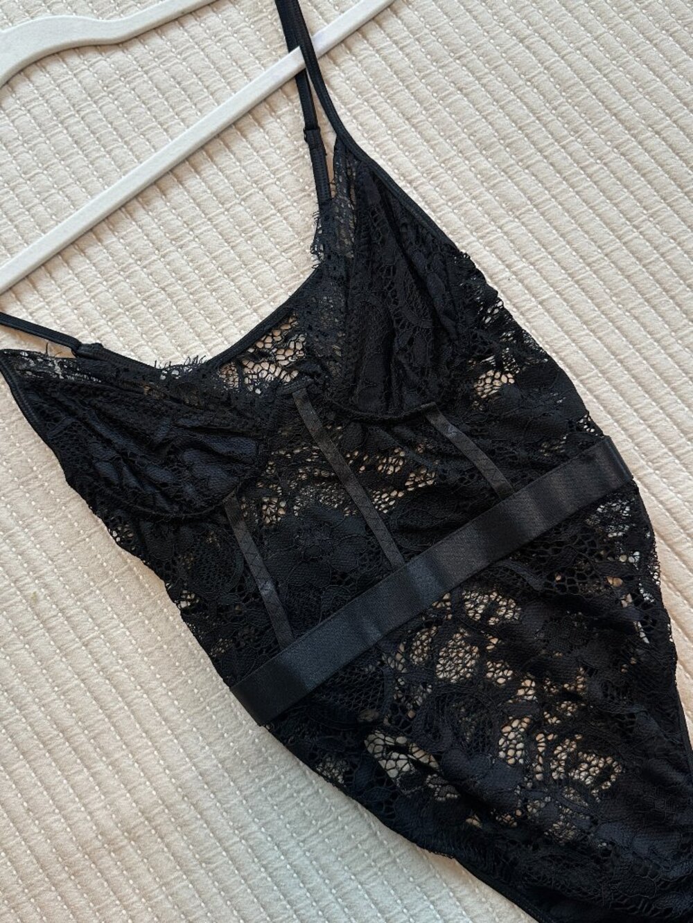 Black Lace Cami Bodysuit